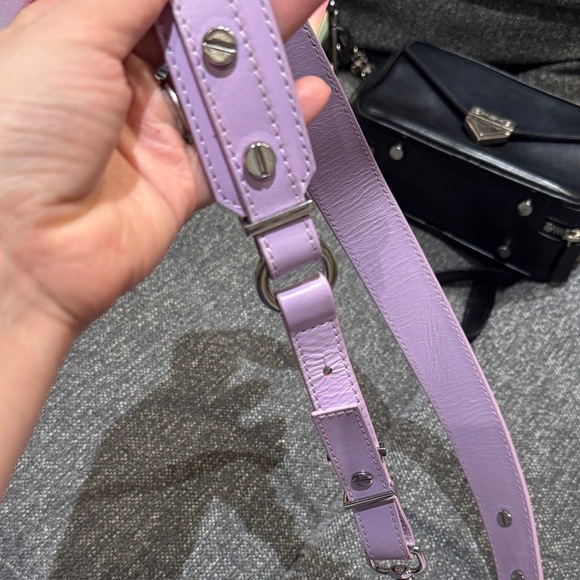 Lavender Leather Crossbody Bag - Picture 6 of 6